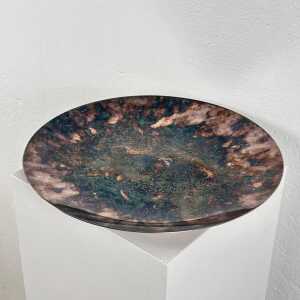 Lino Sabattini Large Round Silver-Plated Centerpiece/Tray, 1970s Italy