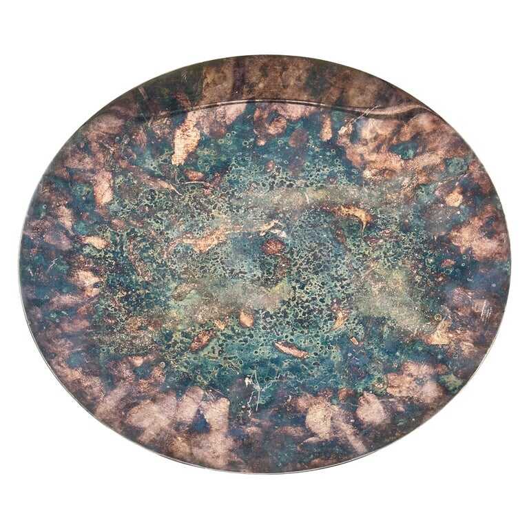 Lino Sabattini Large Round Silver-Plated Centerpiece/Tray, 1970s Italy