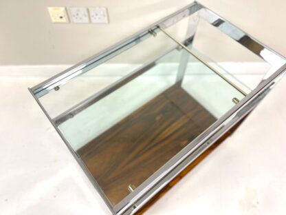Merrow Associates, Rosewood, Chrome & Glass Trolley