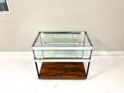 Merrow Associates, Rosewood, Chrome & Glass Trolley