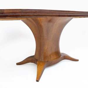 Mid-century Modern Italian Elm Root Oval Dining Table, 1950s