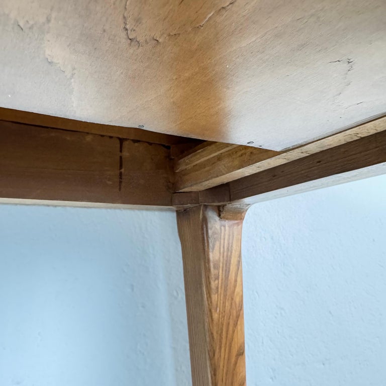 Minimalist Walnut Console Table Attributed to Gio Ponti, 1950s