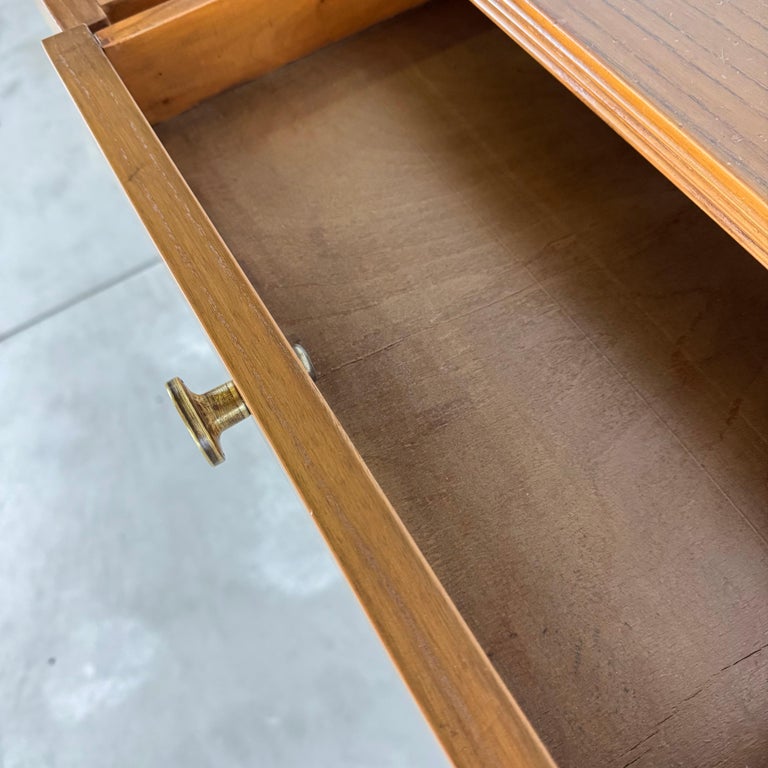 Minimalist Walnut Console Table Attributed to Gio Ponti, 1950s