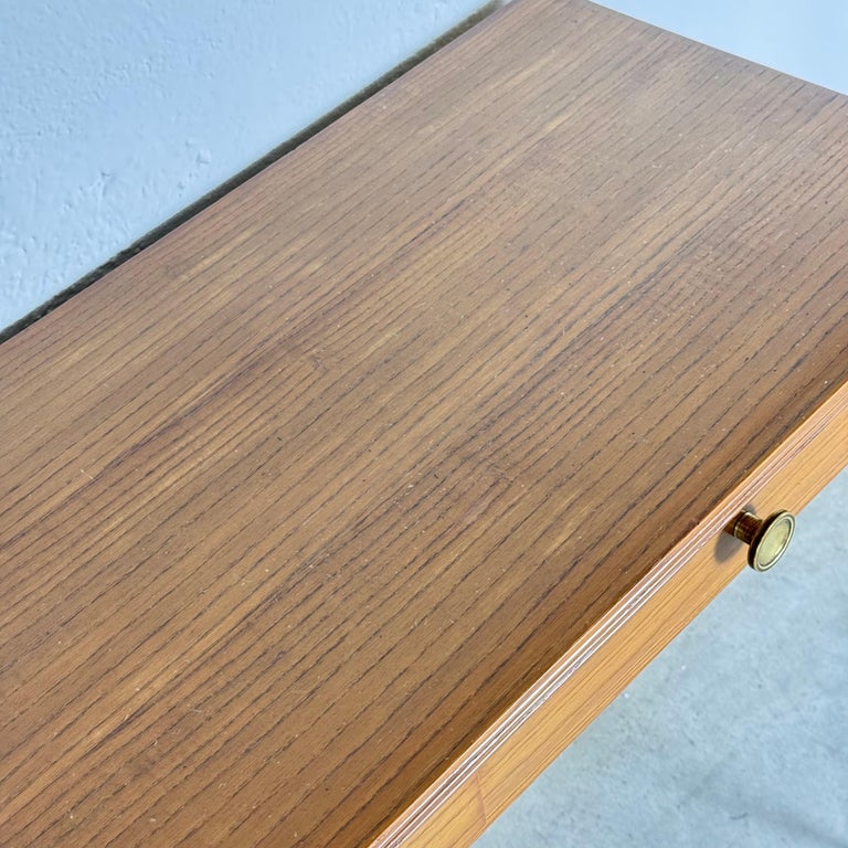 Minimalist Walnut Console Table Attributed to Gio Ponti, 1950s