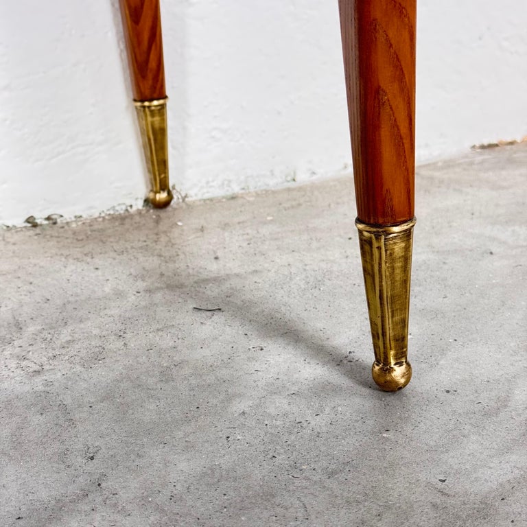 Minimalist Walnut Console Table Attributed to Gio Ponti, 1950s