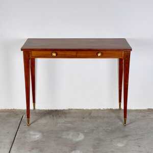 Minimalist Walnut Console Table Attributed to Gio Ponti, 1950s