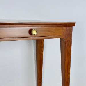 Minimalist Walnut Console Table Attributed to Gio Ponti, 1950s
