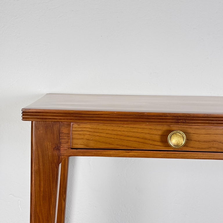 Minimalist Walnut Console Table Attributed to Gio Ponti, 1950s