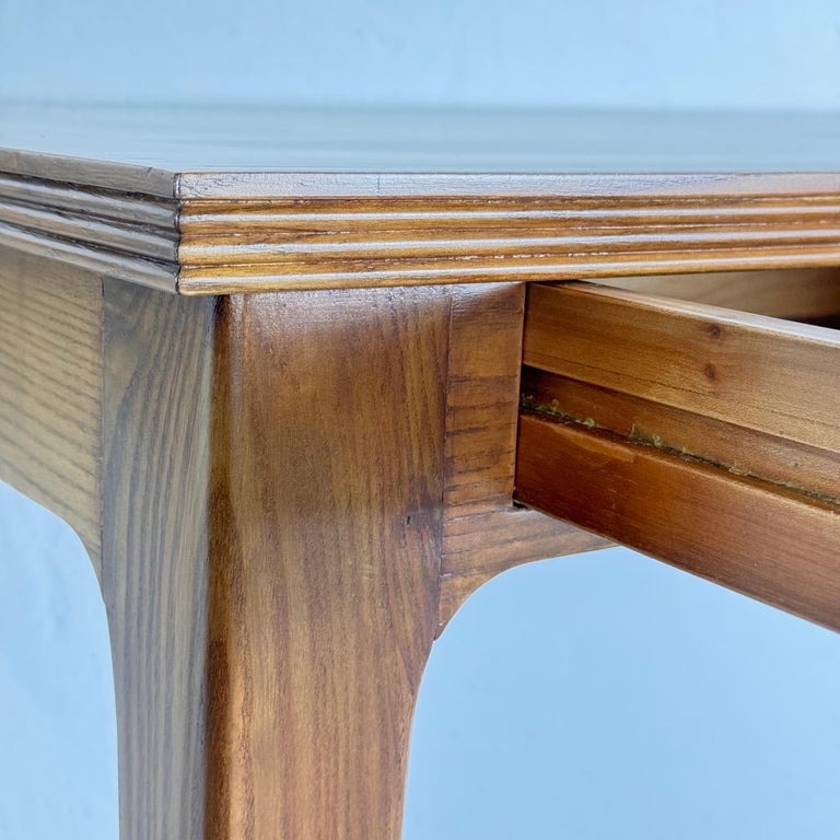 Minimalist Walnut Console Table Attributed to Gio Ponti, 1950s