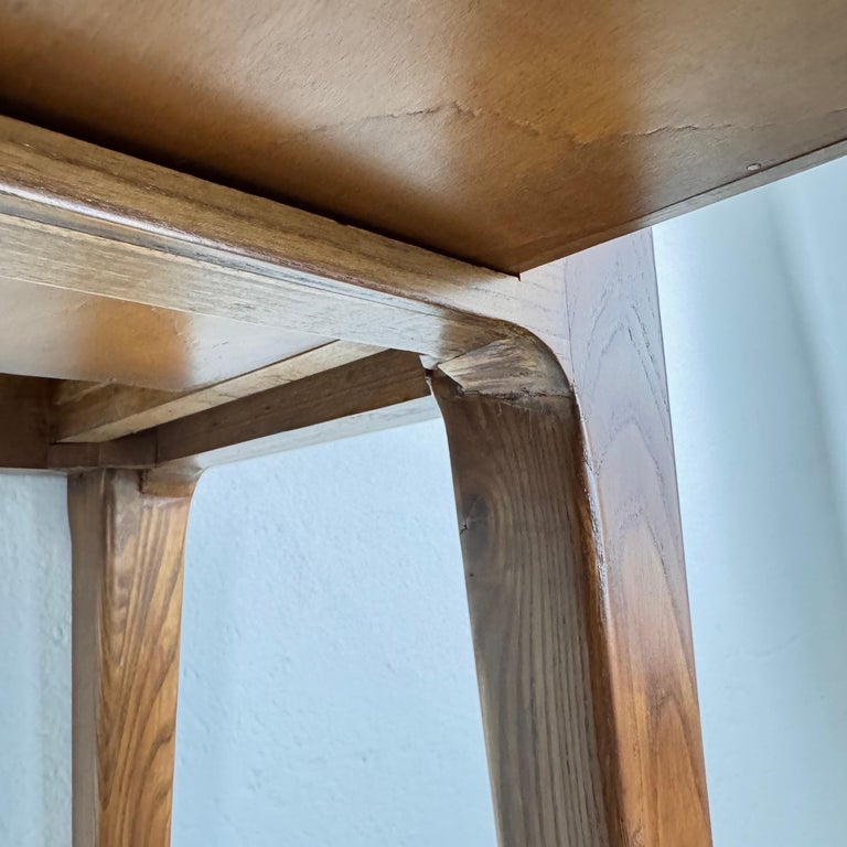 Minimalist Walnut Console Table Attributed to Gio Ponti, 1950s