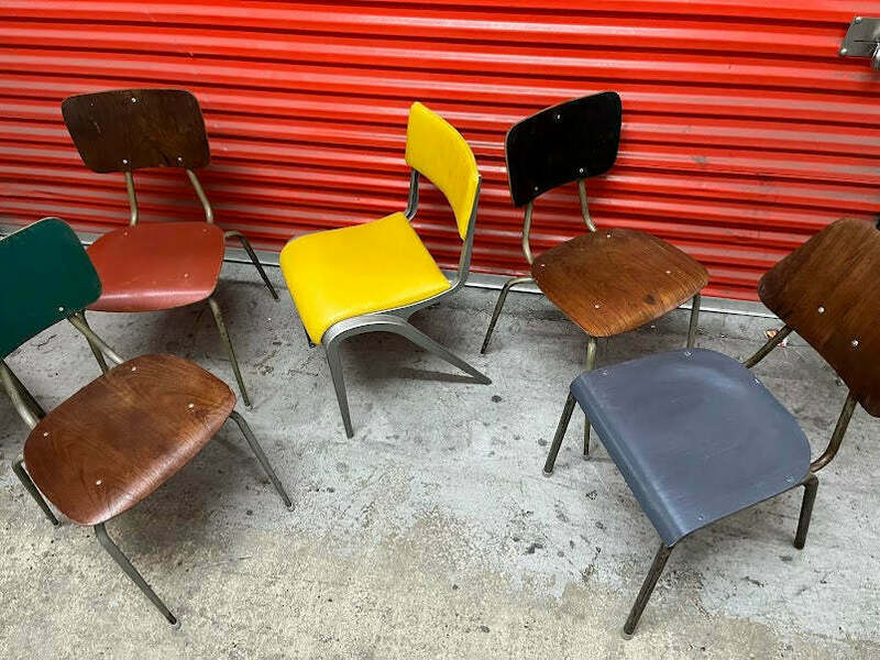 Mismatched Industrial Chairs Esavian / Danish
