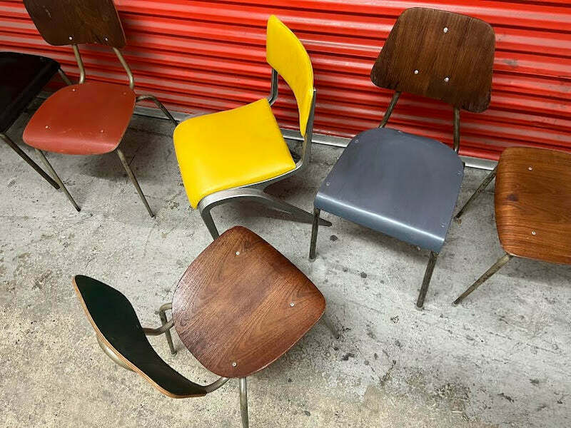 Mismatched Industrial Chairs Esavian / Danish