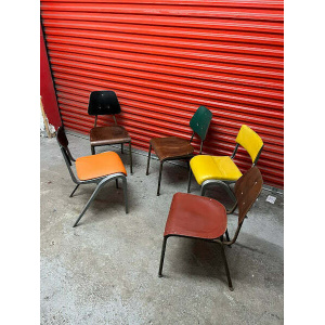 Mismatched Industrial Chairs Esavian / Danish
