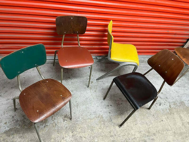 Mismatched Industrial Chairs Esavian / Danish