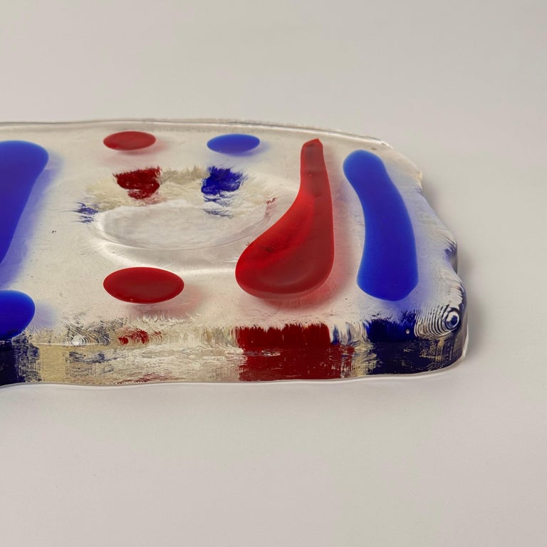 Murano Glass Catchall by Luigi Serafini for Memphis Extra, 1980s