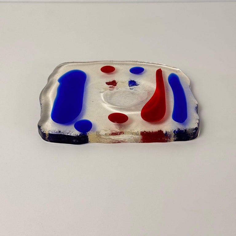 Murano Glass Catchall by Luigi Serafini for Memphis Extra, 1980s