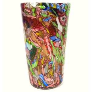 A wonderful large mid-century AVeM Murano Tutti Frutti red glass Vase C.1950