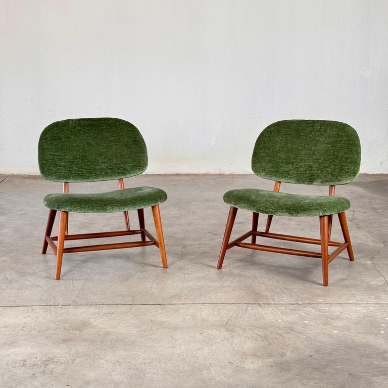 Natural Beech Armchairs in the Style of Alf Svensson, Contemporary, Italy