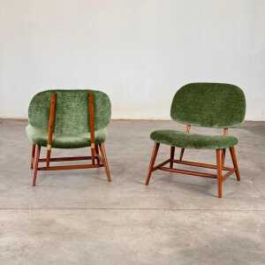 Natural Beech Armchairs in the Style of Alf Svensson, Contemporary, Italy