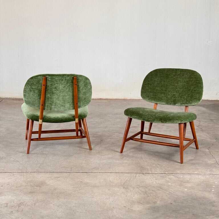 Natural Beech Armchairs in the Style of Alf Svensson, Contemporary, Italy