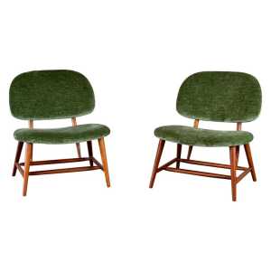 Natural Beech Armchairs in the Style of Alf Svensson, Contemporary, Italy