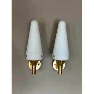 Pair of "1670" Hans-Agne Jakobsson Wall Lamps, Markaryd (Sweden), 1950s