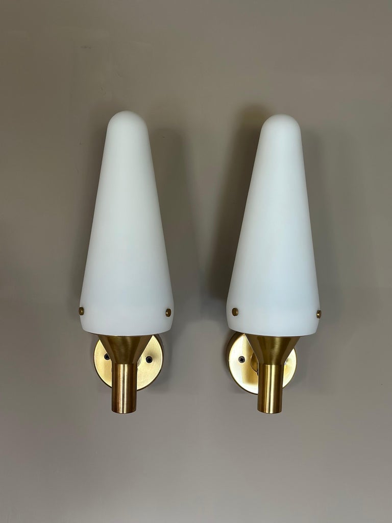 Pair of "1670" Hans-Agne Jakobsson Wall Lamps, Markaryd (Sweden), 1950s