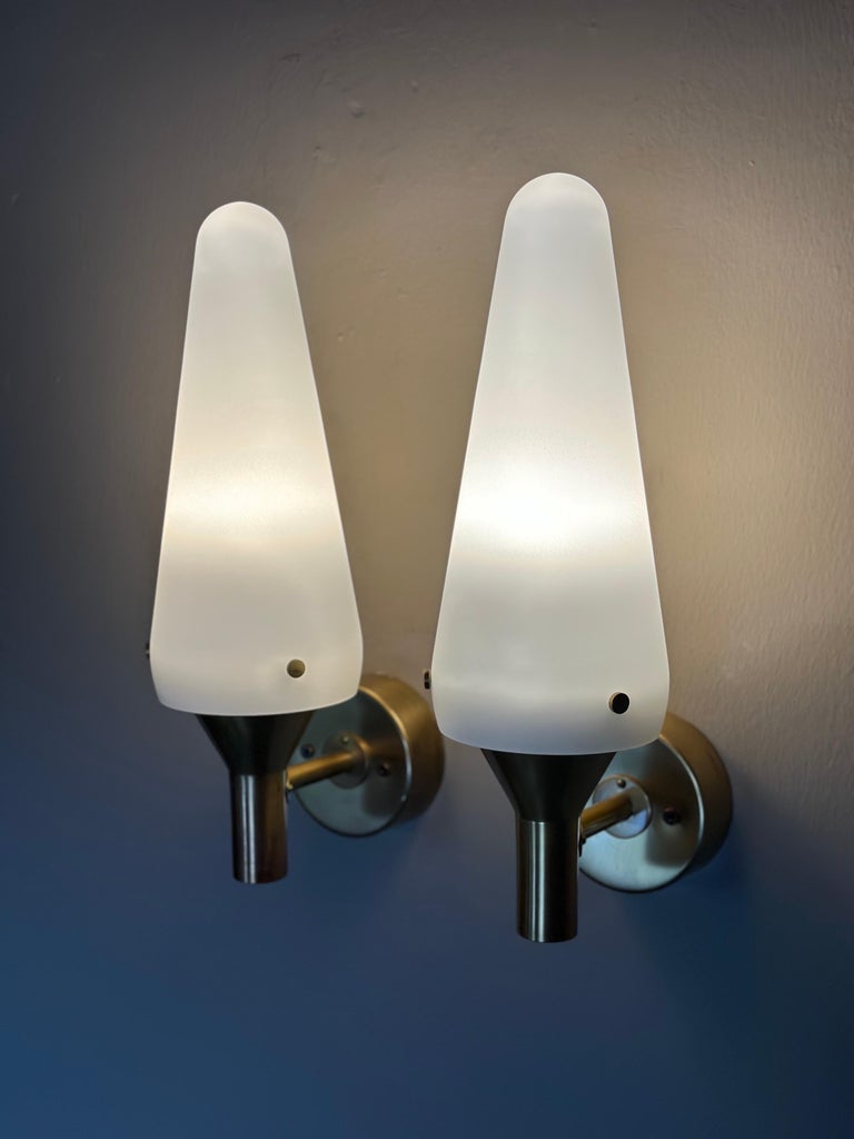 Pair of "1670" Hans-Agne Jakobsson Wall Lamps, Markaryd (Sweden), 1950s