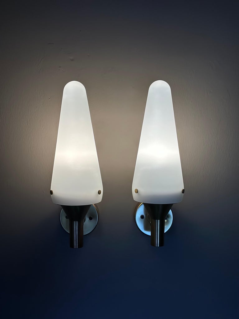Pair of "1670" Hans-Agne Jakobsson Wall Lamps, Markaryd (Sweden), 1950s