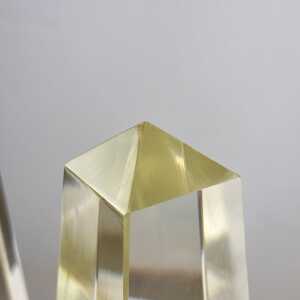 Pair of Decorative Obelisks in Pure Glass Signed "Save Venice 1989", Italy