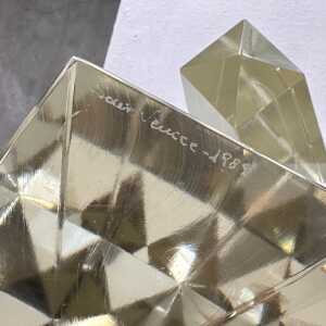 Pair of Decorative Obelisks in Pure Glass Signed "Save Venice 1989", Italy