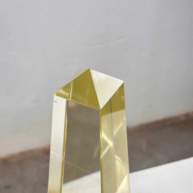 Pair of Decorative Obelisks in Pure Glass Signed "Save Venice 1989", Italy