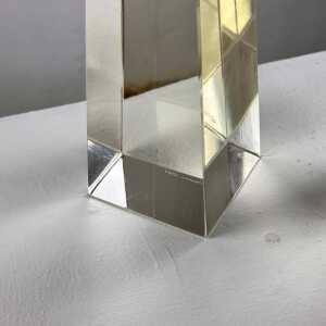 Pair of Decorative Obelisks in Pure Glass Signed "Save Venice 1989", Italy