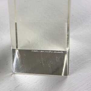 Pair of Decorative Obelisks in Pure Glass Signed "Save Venice 1989", Italy