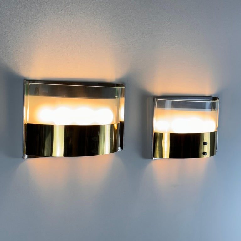 Pair of "LP19 Monaco" Wall Lights by Luigi Caccia Dominioni for Azucena, 1980s