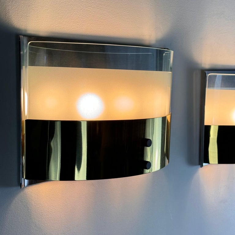 Pair of "LP19 Monaco" Wall Lights by Luigi Caccia Dominioni for Azucena, 1980s