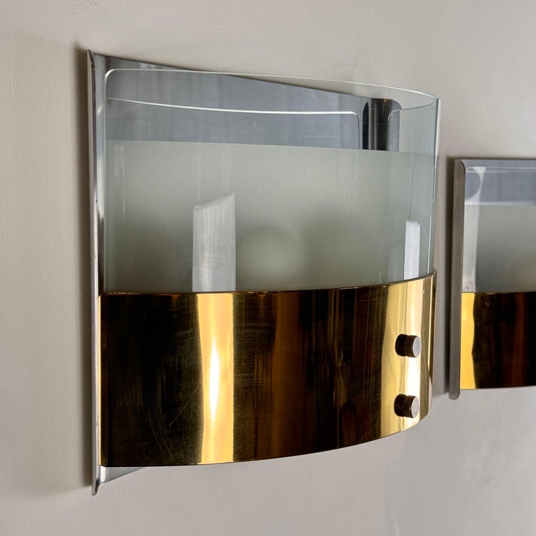 Pair of "LP19 Monaco" Wall Lights by Luigi Caccia Dominioni for Azucena, 1980s