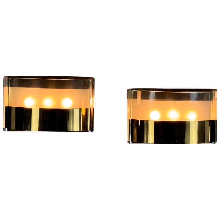 Pair of "LP19 Monaco" Wall Lights by Luigi Caccia Dominioni for Azucena, 1980s