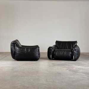 Pair of Mid-Century Armchairs by Giuseppe Munari for Poltrona Munari, 1970s