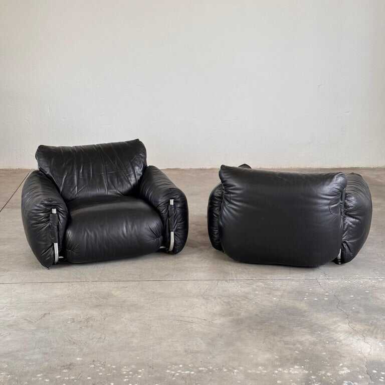 Pair of Mid-Century Armchairs by Giuseppe Munari for Poltrona Munari, 1970s