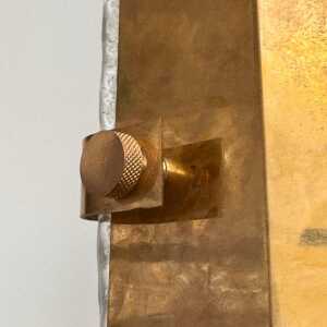 Pair of Murano Glass and Brass Sconces Attributed to Fontana Arte, 1960