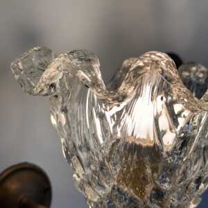 Pair of Murano Glass and Brass Wall Sconces by Barovier & Toso, 1940s