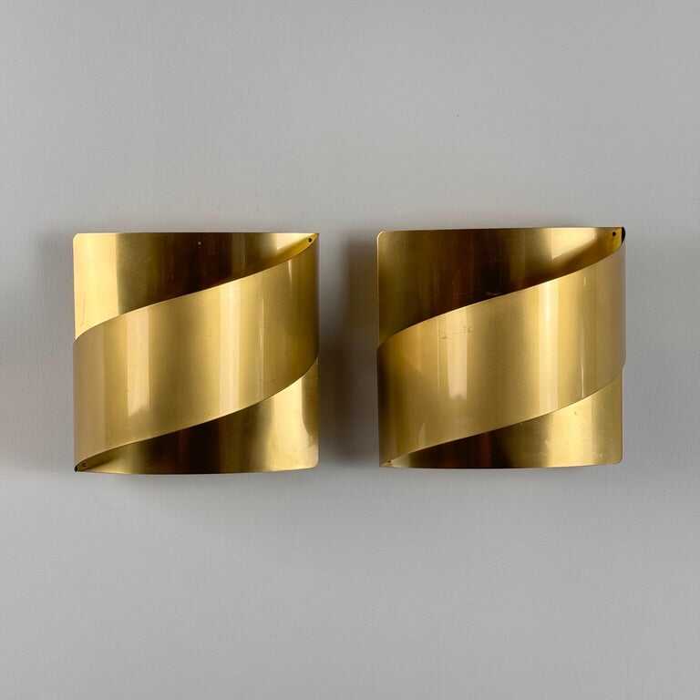 Pair of Peter Celsing Wall Lights for Falkenbergs Belysning, Sweden, 1960s