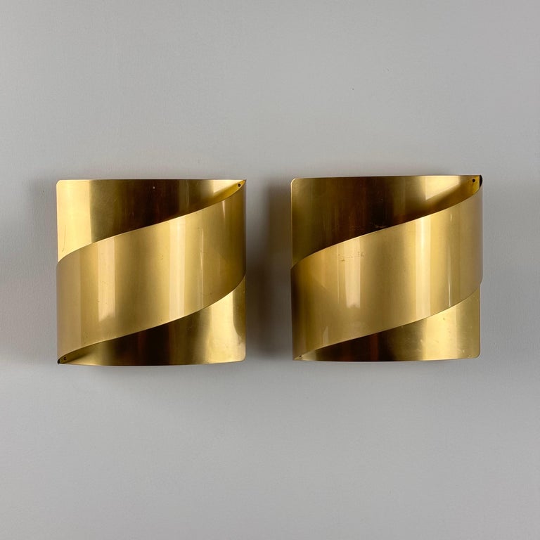 Pair of Peter Celsing Wall Lights for Falkenbergs Belysning, Sweden, 1960s