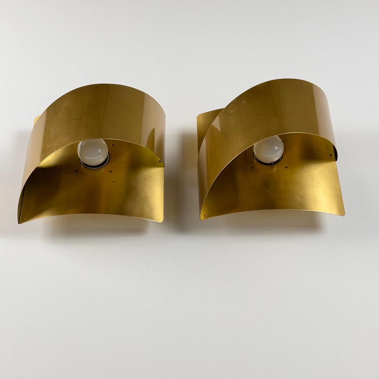 Pair of Peter Celsing Wall Lights for Falkenbergs Belysning, Sweden, 1960s