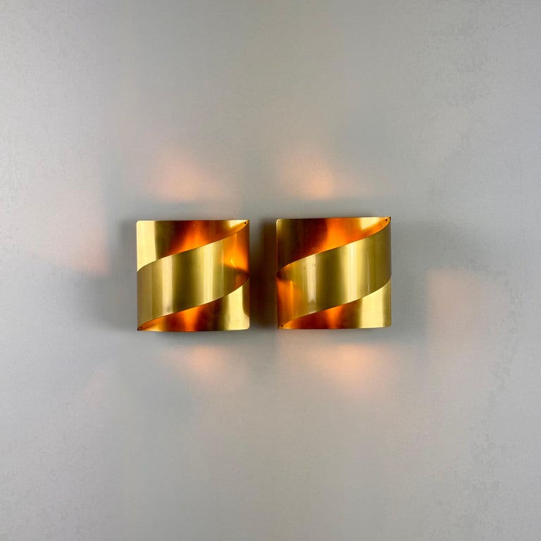 Pair of Peter Celsing Wall Lights for Falkenbergs Belysning, Sweden, 1960s
