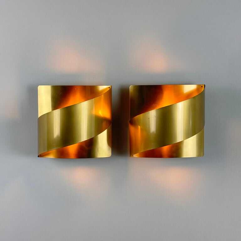 Pair of Peter Celsing Wall Lights for Falkenbergs Belysning, Sweden, 1960s