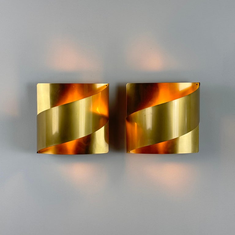 Pair of Peter Celsing Wall Lights for Falkenbergs Belysning, Sweden, 1960s