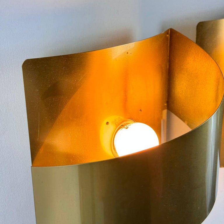 Pair of Peter Celsing Wall Lights for Falkenbergs Belysning, Sweden, 1960s