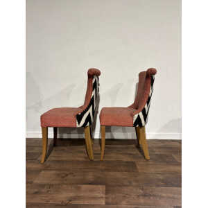 Pair of Pink Contemporary Upholstered Chairs